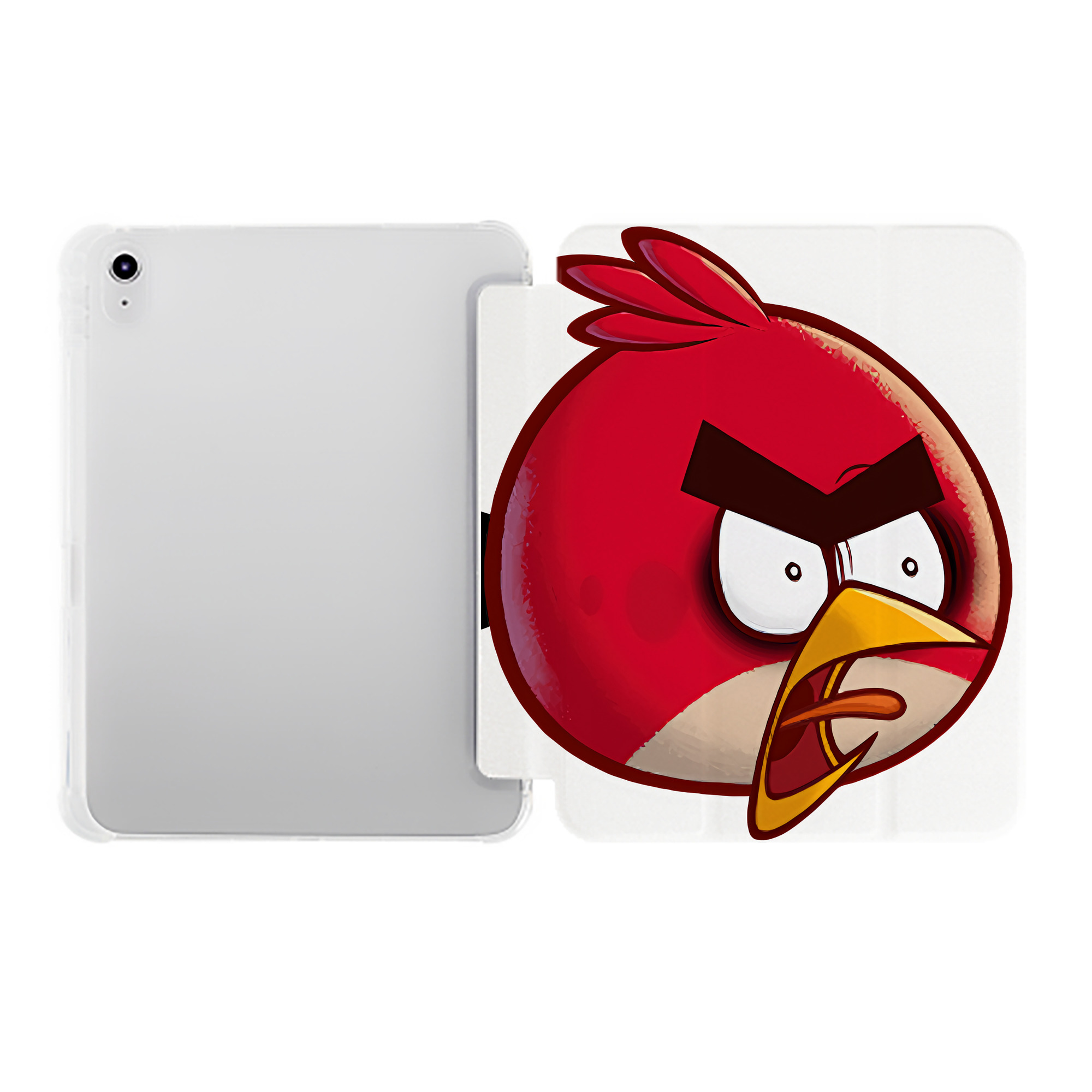（画像用） Angry Birds アングリーバード IPad ケース ペン収納付き 三つ折りスタンド PUレザー×シリコン 対応機種9.5/10.5/10.9インチ